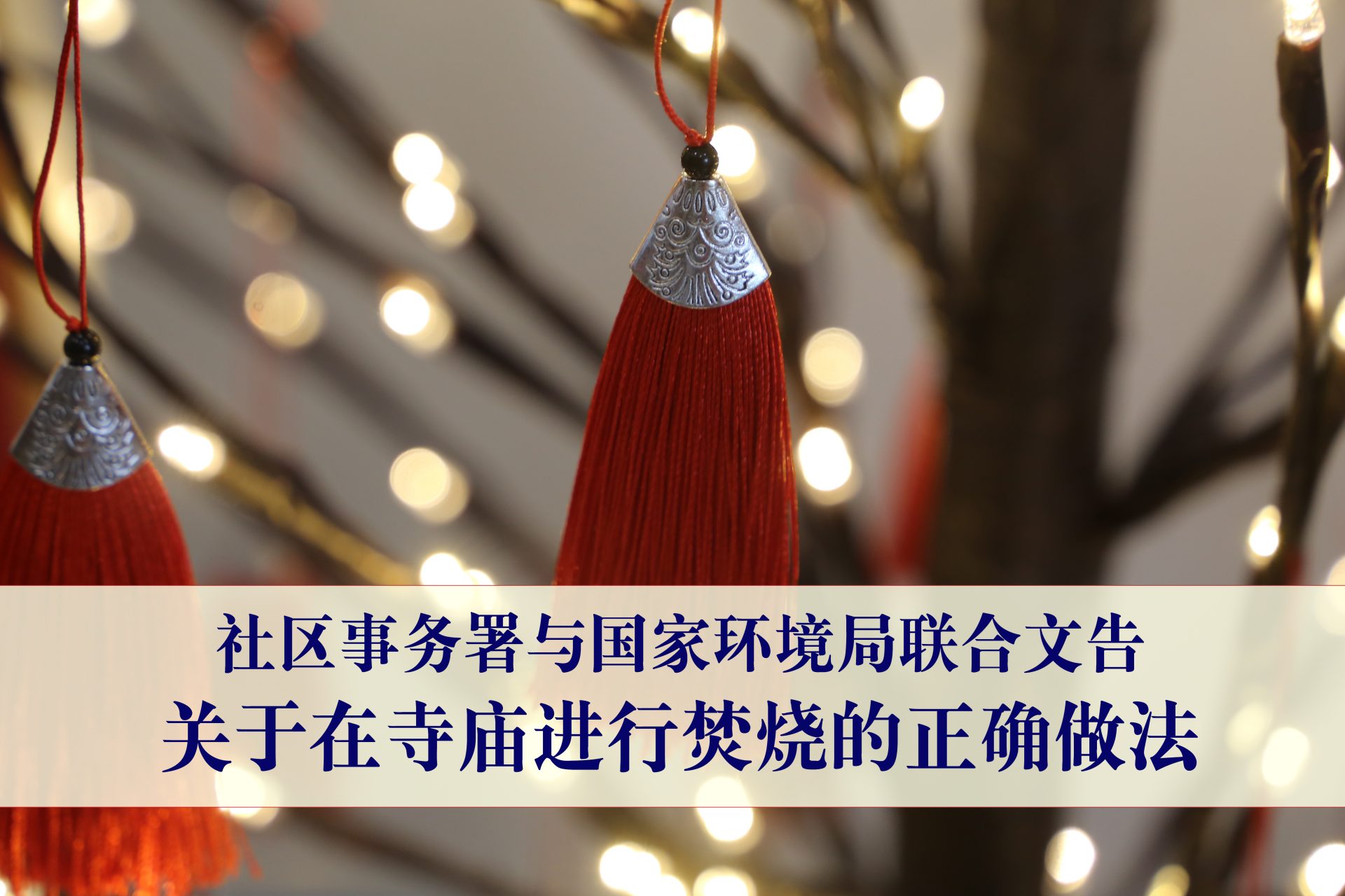 社区事务署与国家环境局联合文告 关于在寺庙进行焚烧的正确做法